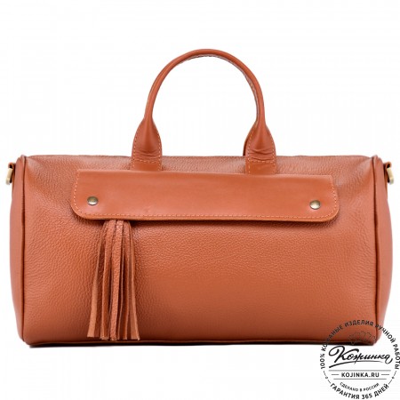 Женская кожаная сумка "Византия" (рыжая)